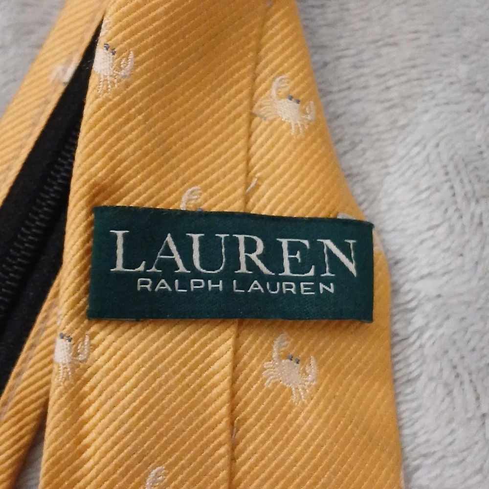 Boy’s Polo Ralph Lauren Silk Tie for Toddlers / Little Boys Crabs Motif